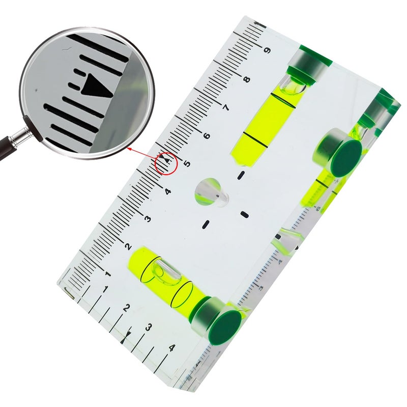 The Yan He Transparent high-precision T-type horizontal bubble magnetic level for two-way horizontal measurement 95x51x13mm - Image 1